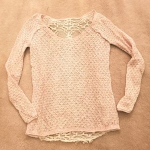 Pink and White Sweater